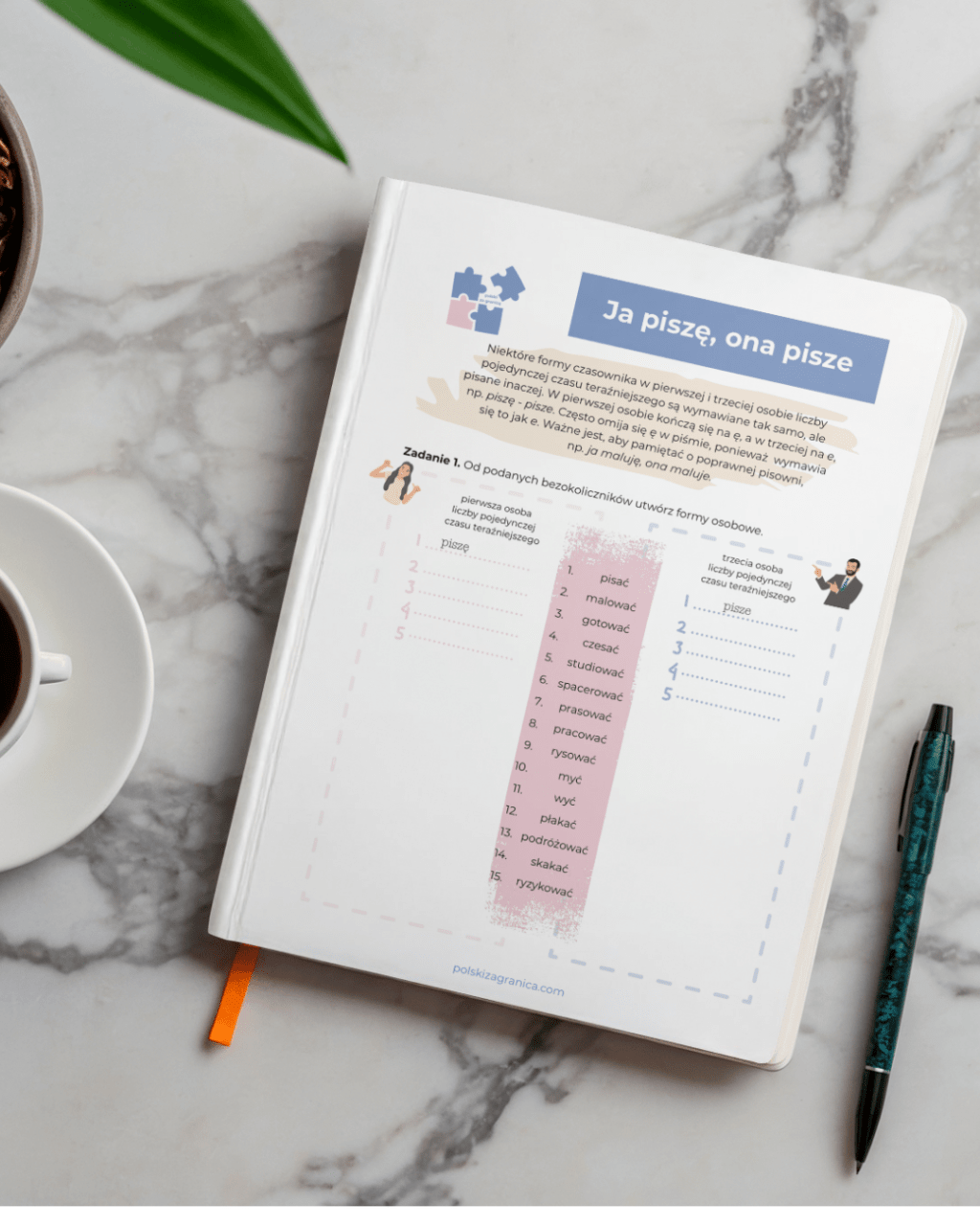 Ja piszę, ona pisze